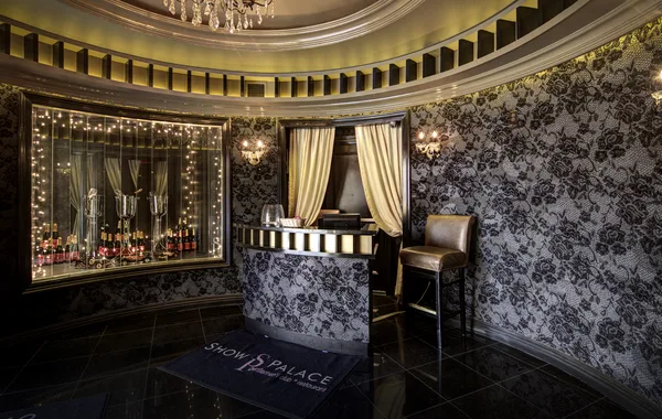 Champagne room interior styled and empty