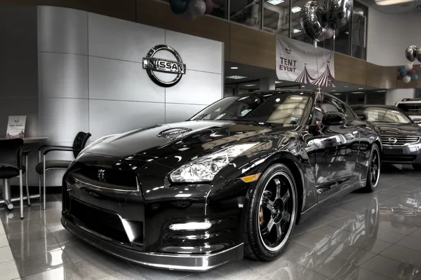 Convertible photographed under showroom spotlights