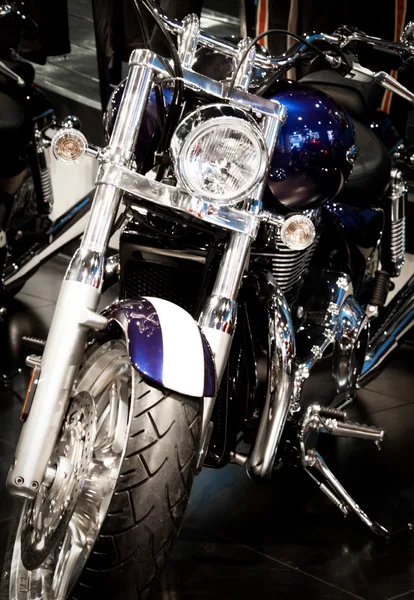 Chrome and tank detail on a featured bike
