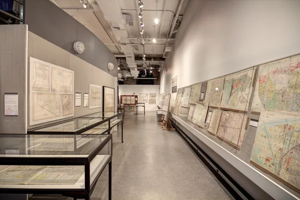 Museum atrium photographed from the entry